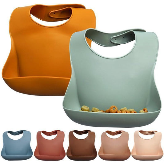 Bavoir en silicone pour bébé, imperméable, solide, bandana, bavoirs pour nouveau-né, bavoir pour enfants