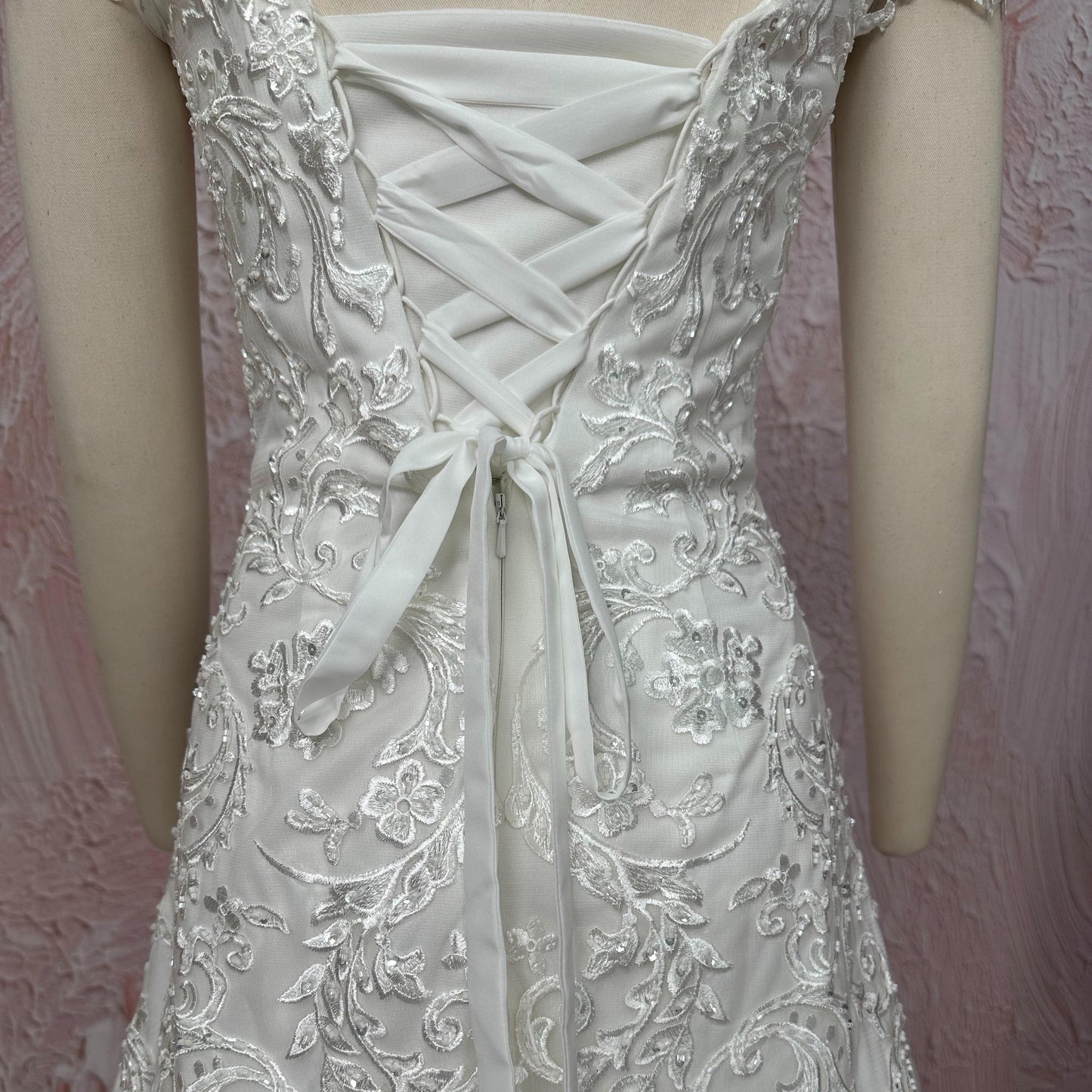 Classic Off-Shoulder Wedding Gown