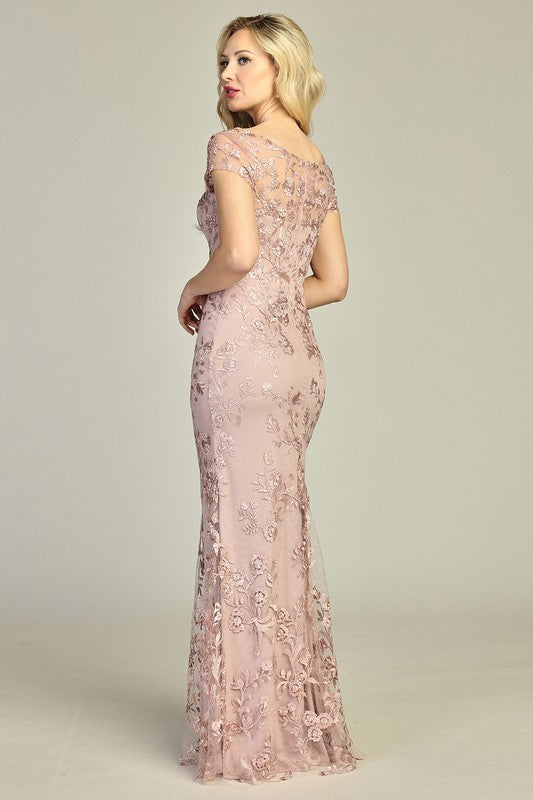 Moonlit Whisper Lace Mother of the Bride Gown