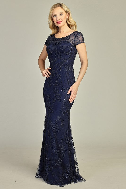 Moonlit Whisper Lace Mother of the Bride Gown