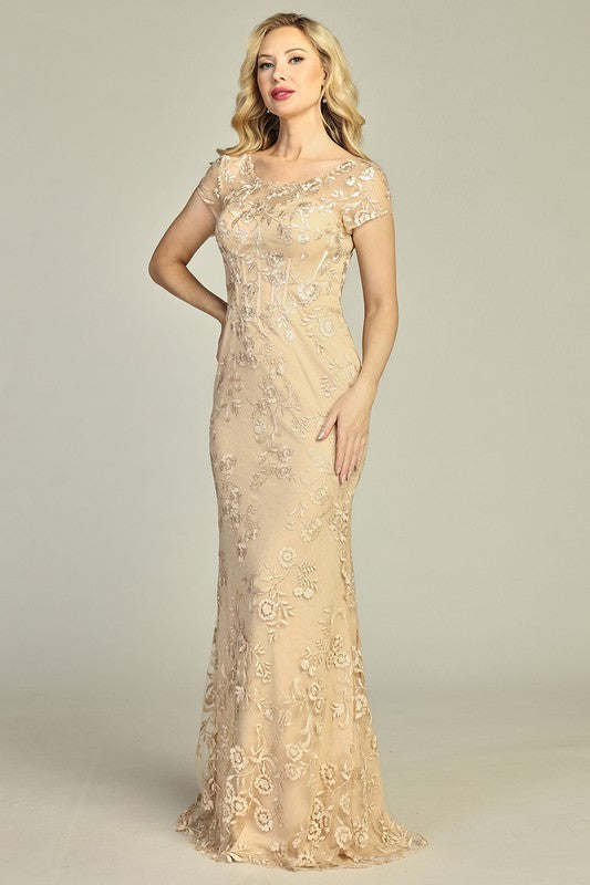 Moonlit Whisper Lace Mother of the Bride Gown