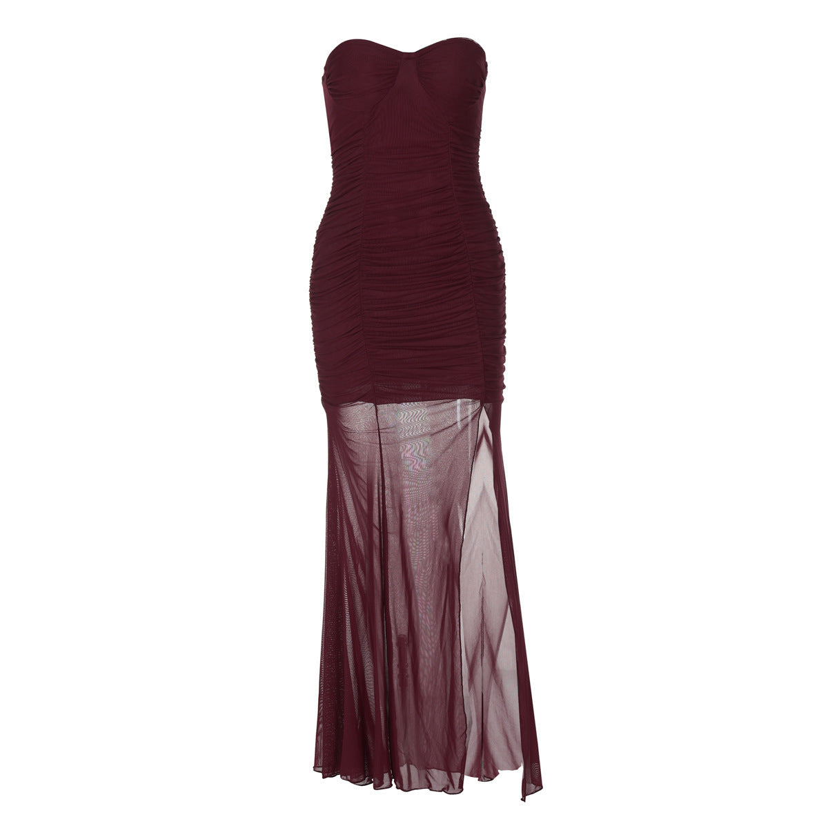 Mesh Bandeau Slim Fit Women Dress