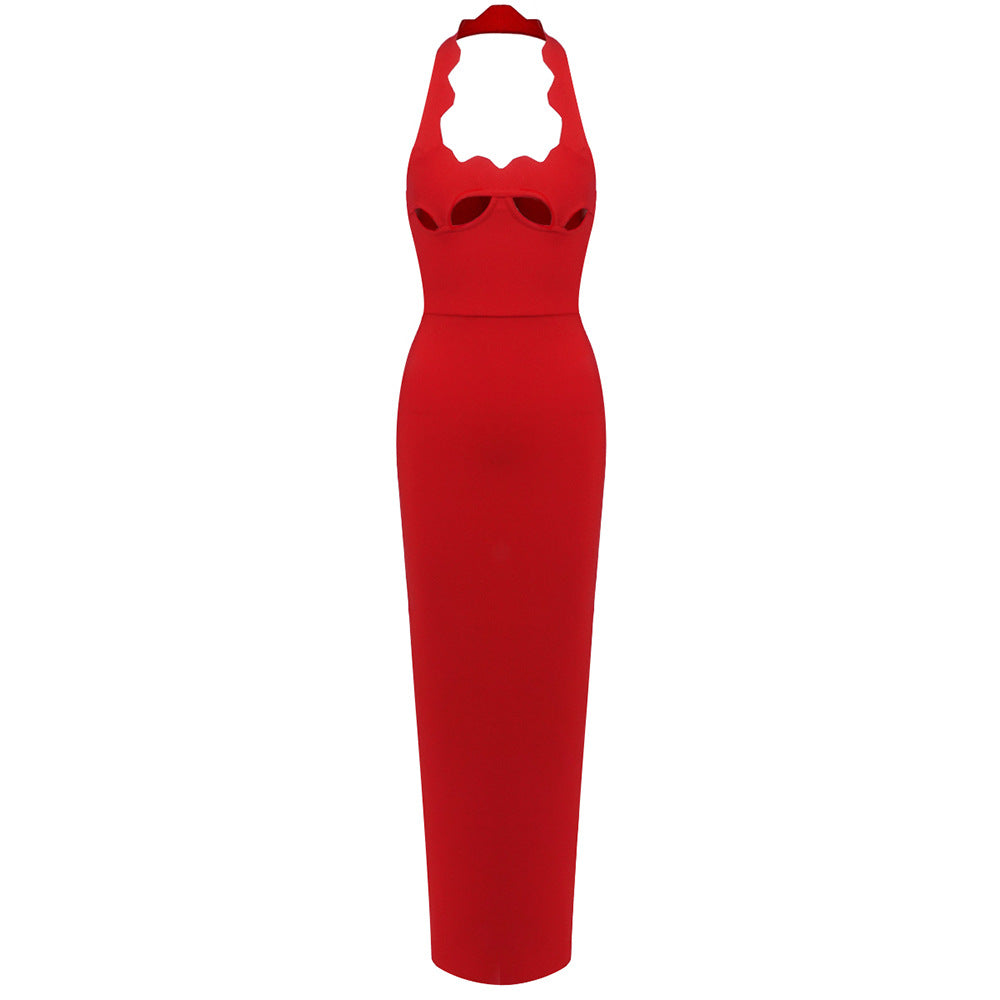 Retro Halter Cut out Dress