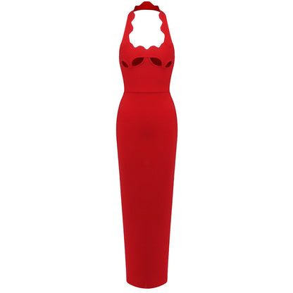 Retro Halter Cut out Dress
