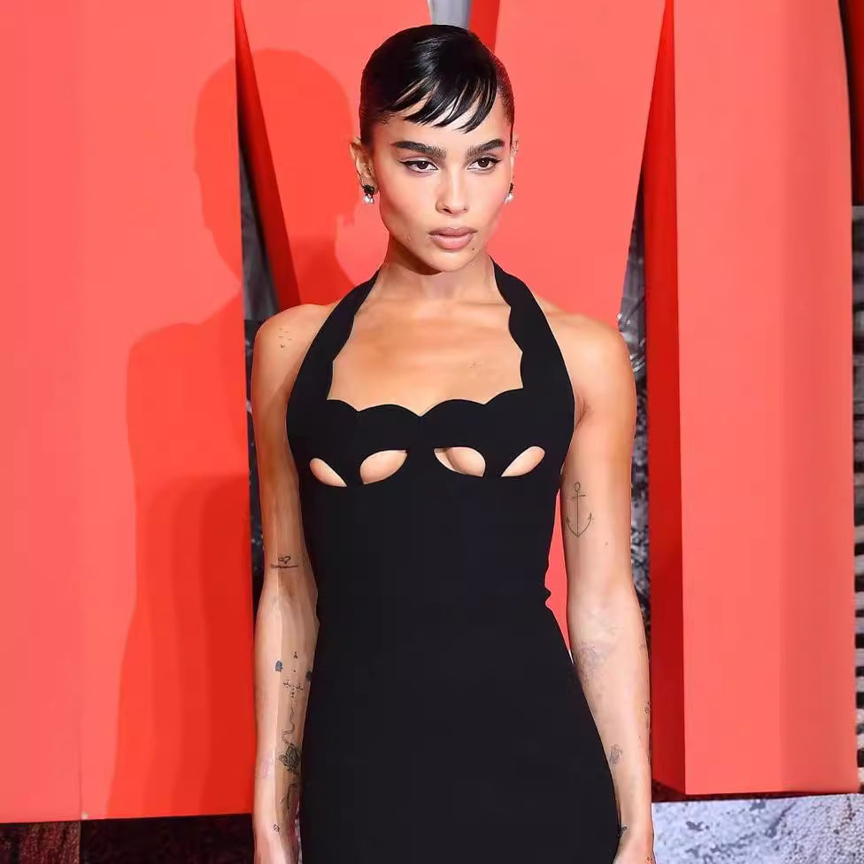Retro Halter Cut out Dress