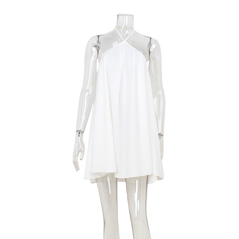 Graceful Goddess Halter Mini Dress