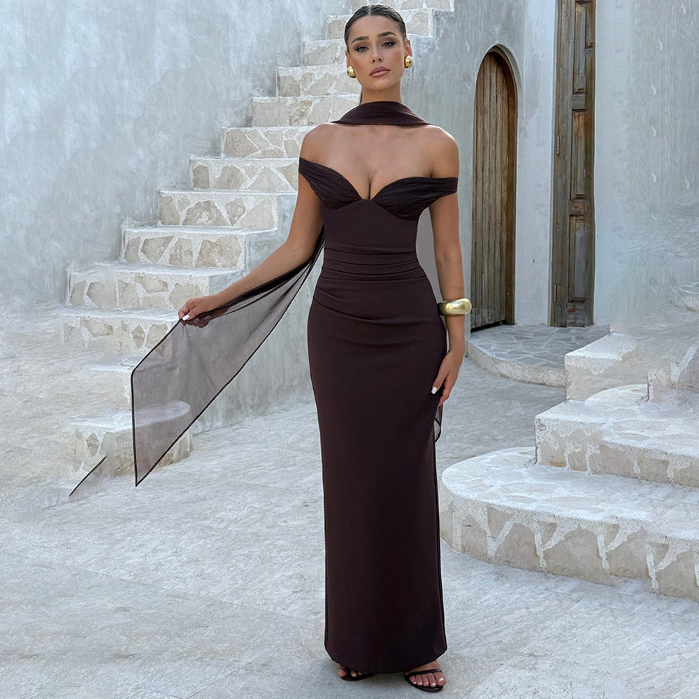 Off Shoulder Sleeveless Tube Dress