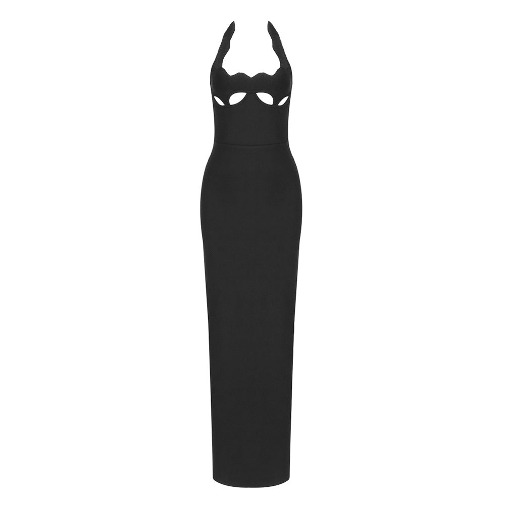 Retro Halter Cut out Dress