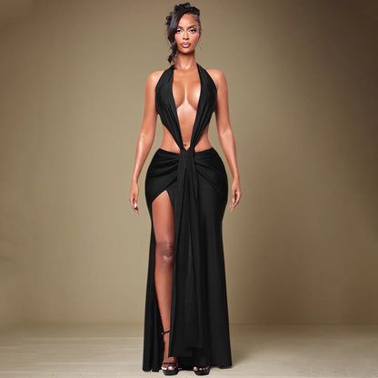 Ravishing Ribbon Plunge Dress