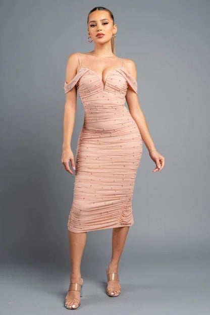 Pretty In Pearl Midi Dress