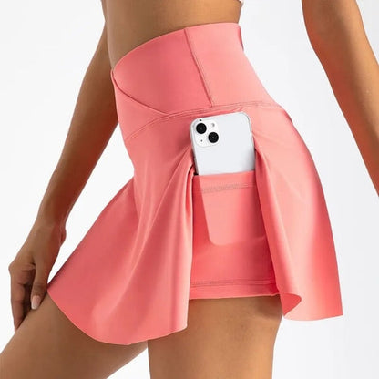 Women Pleated Tennis Skirt with Pockets