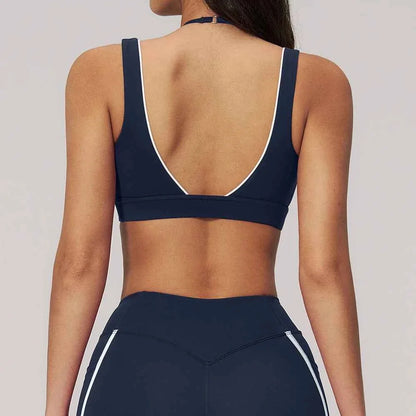 Haut court de sport brassière dos nageur pour femme