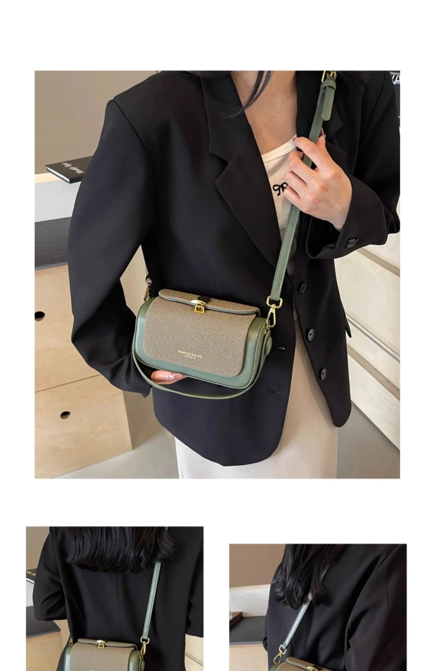 High-Grade Sense Women's Small Square Bags | Trendy Classic PU Leather Lady Commuter Shoulder Bag & Short Handle Handbags