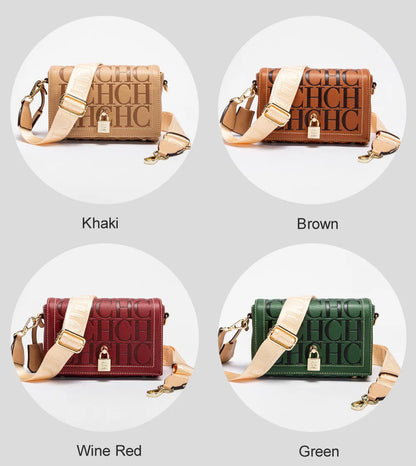 Fashion Design Metal Buckle Women's Shoulder Bag | Luxury Brand Solid Colour Printed Head Bag (Casual Crossbody for Parties)