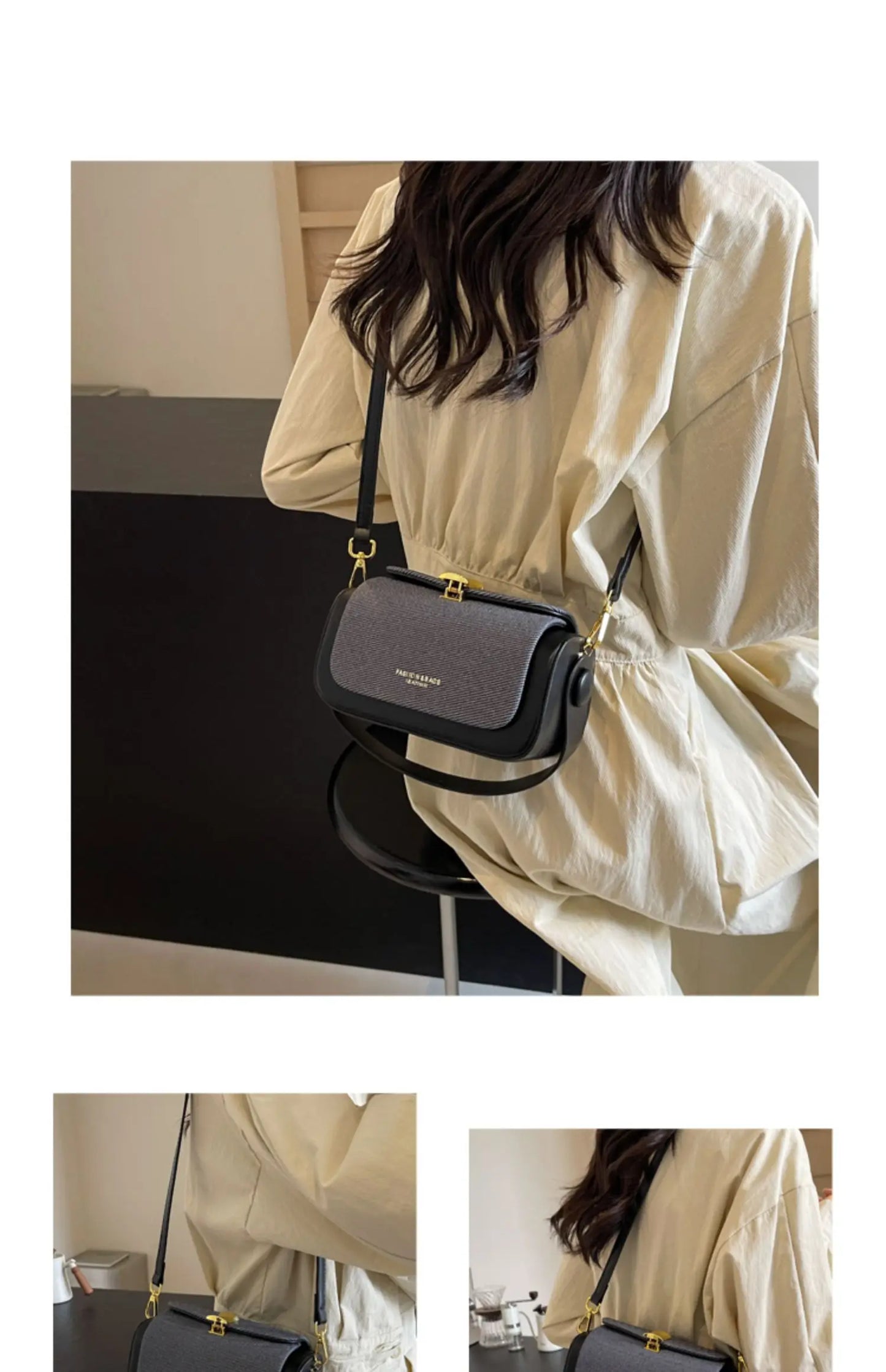 High-Grade Sense Women's Small Square Bags | Trendy Classic PU Leather Lady Commuter Shoulder Bag & Short Handle Handbags