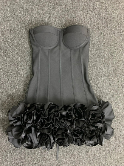 Floral Hem Bodycon Mini Dress