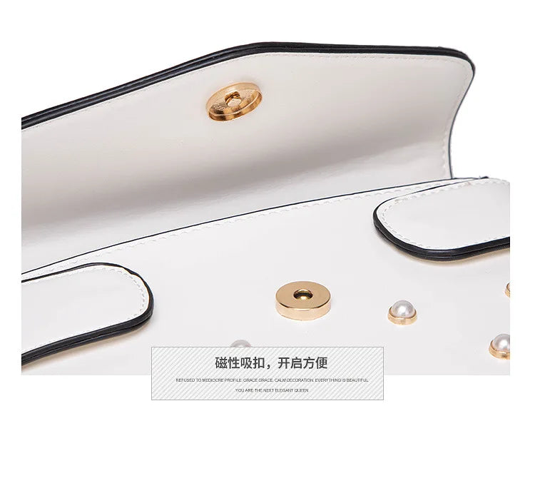 New Fashion Women's Bag Trend | Brand Pearl Bee Shoulder Bag & High Quality Temperament Ladies Crossbody Bag (Designer Luxury Handbag)