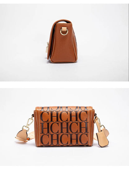 Fashion Design Metal Buckle Women's Shoulder Bag | Luxury Brand Solid Colour Printed Head Bag (Casual Crossbody for Parties)