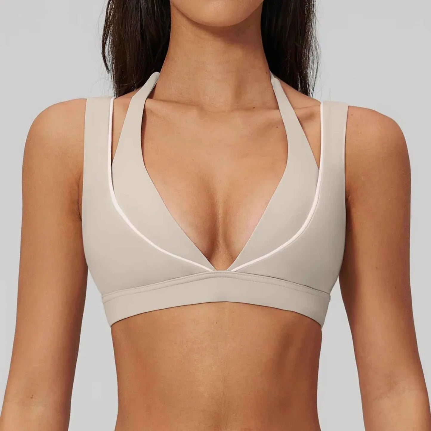 Haut court de sport brassière dos nageur pour femme