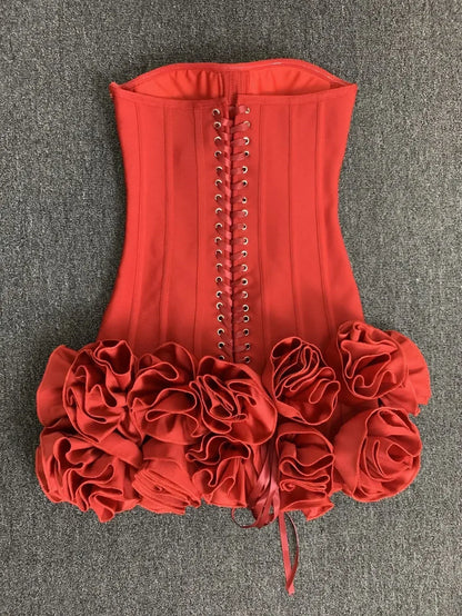 Floral Hem Bodycon Mini Dress