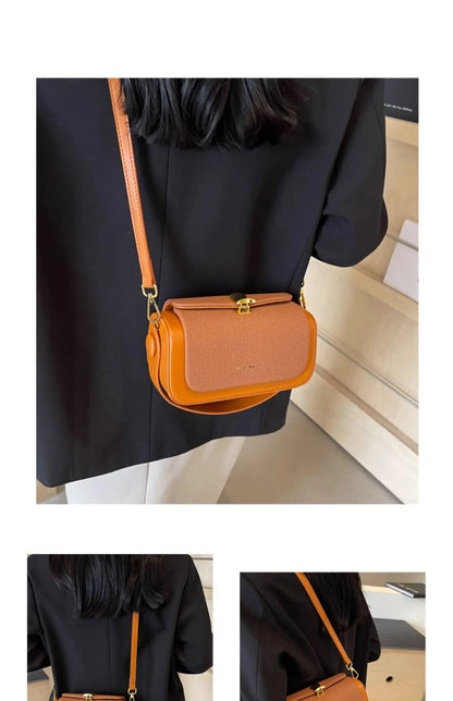 High-Grade Sense Women's Small Square Bags | Trendy Classic PU Leather Lady Commuter Shoulder Bag & Short Handle Handbags