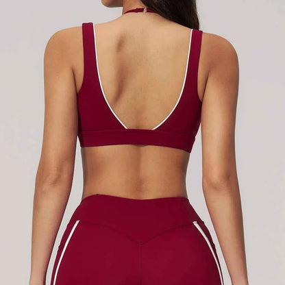 Haut court de sport brassière dos nageur pour femme