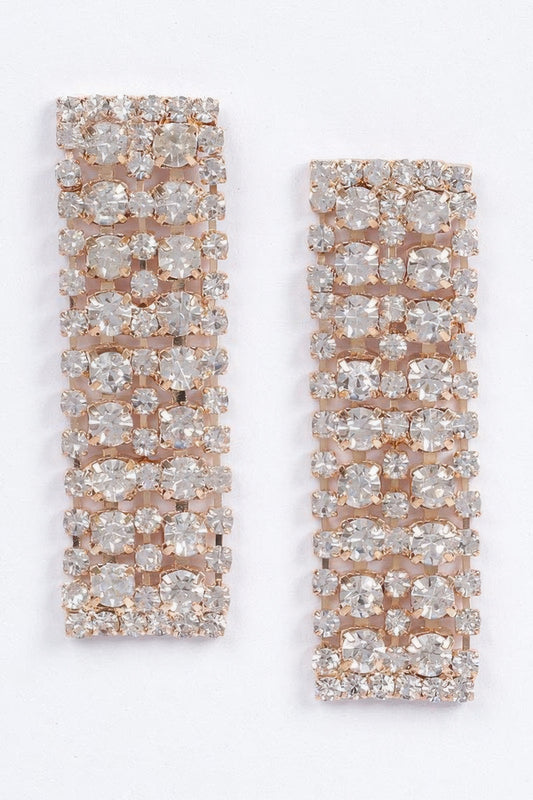 Elegant rhinestone drop earrings for women