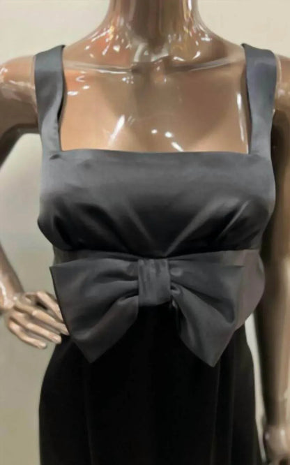 Satin Cocktail Dress With Bow