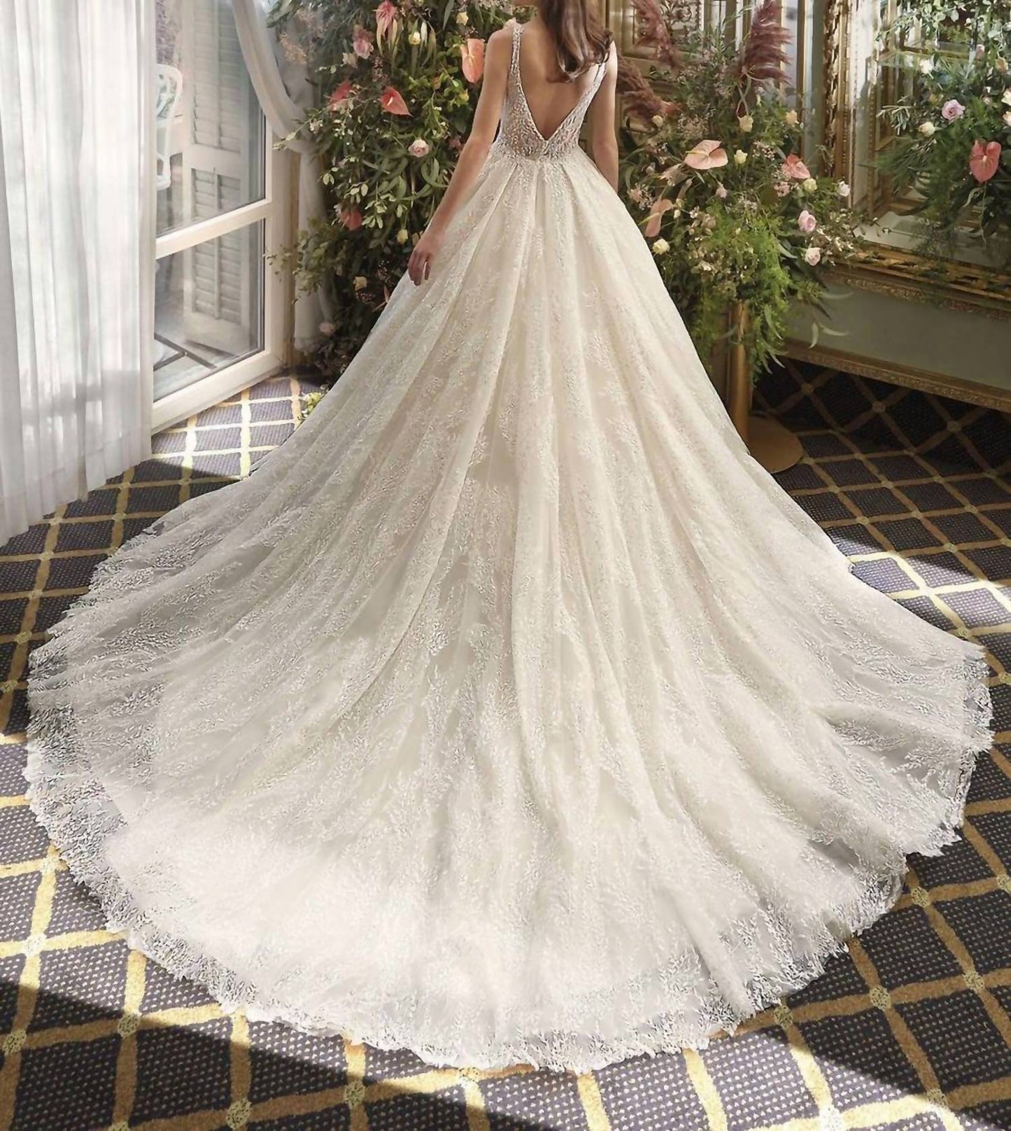 Thora Embroidered Lace Wedding Gown