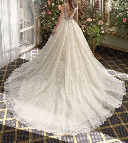 Thora Embroidered Lace Wedding Gown