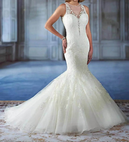 Mermaid Sheer Wedding Dress