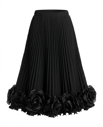 Radiant Pleated Floral Maxi Skirt