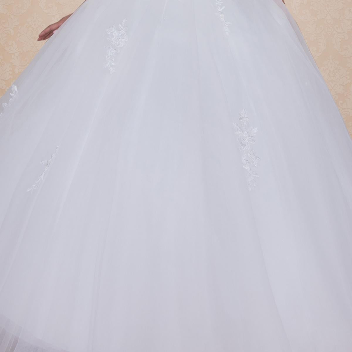 Darling White Lace Wedding Ballgown