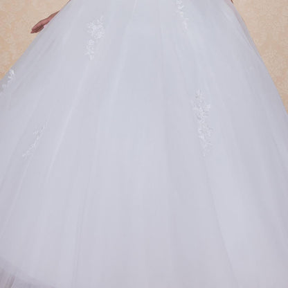 Darling White Lace Wedding Ballgown