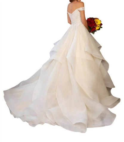 Leandra Off The Shoulder Ballgown