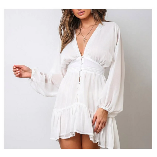 Mini-robe décolleté plongeant