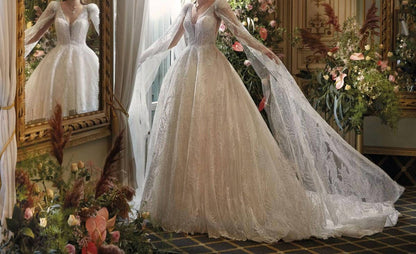 Thora Embroidered Lace Wedding Gown