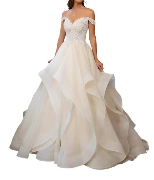 Leandra Off The Shoulder Ballgown