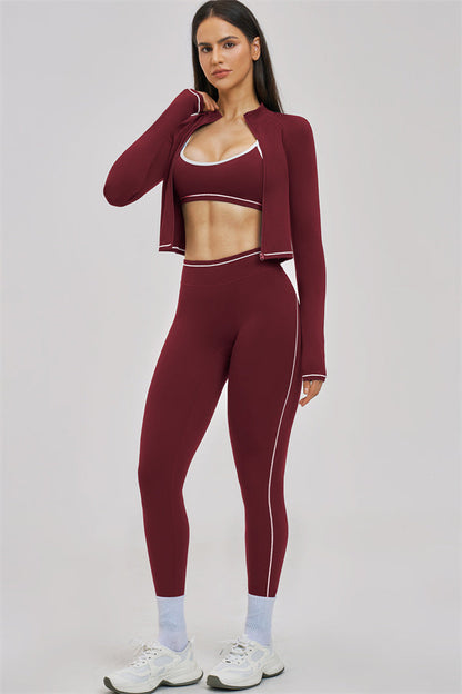 The Unbound Jacket Sports Bra Leggings 3-Piece Set