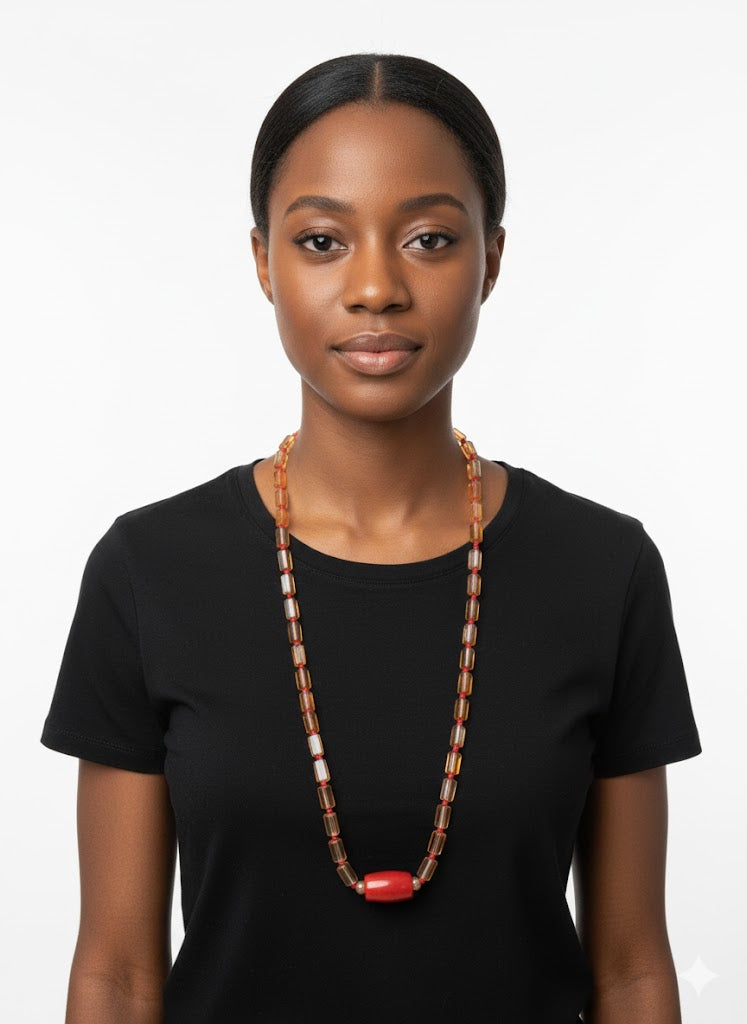 Africa Adora bead necklace and bracelet set for weddings and cultural celebrations