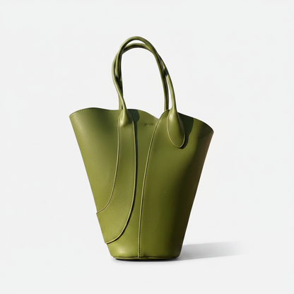 Grounded Green PU Bucket Bag