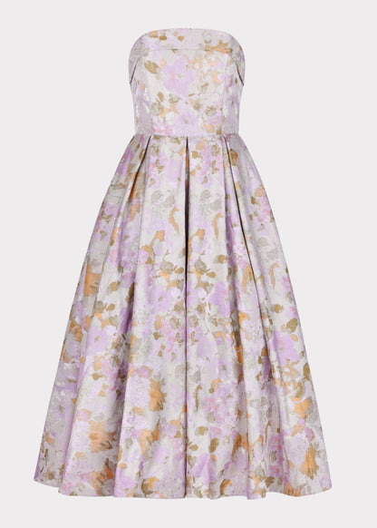 Anastelle Strapless Jacquard Dress