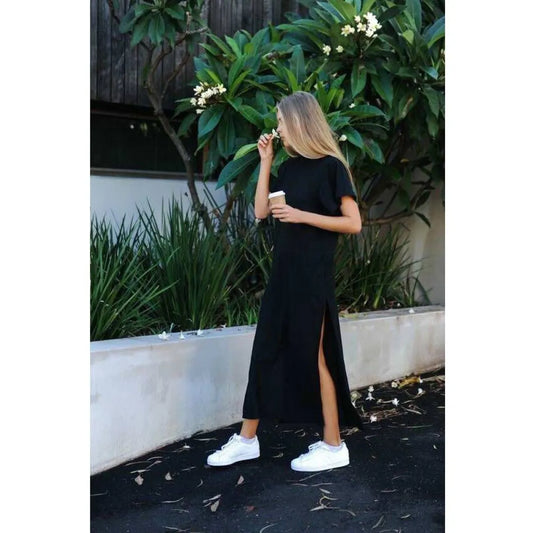 Robe longue fendue