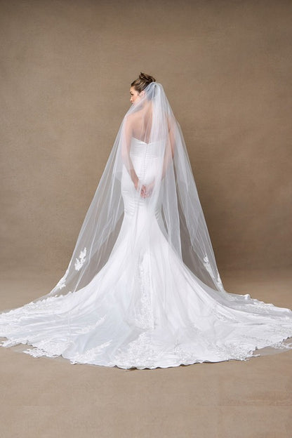 Chantilly Grace Cathedral Length Tulle Veil