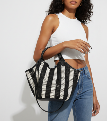 Untamed Woven Stripe Crossbody Bag
