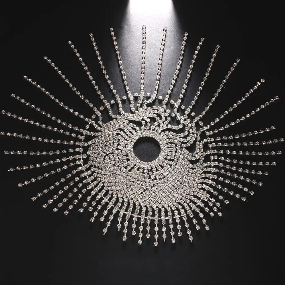 Rhinestone Chain Tassel Headpiece