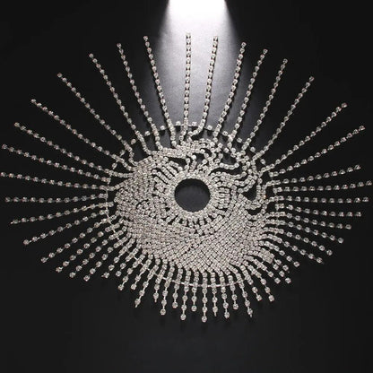 Rhinestone Chain Tassel Headpiece