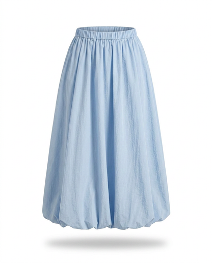 Radiant A-Line Polyester Maxi Skirt