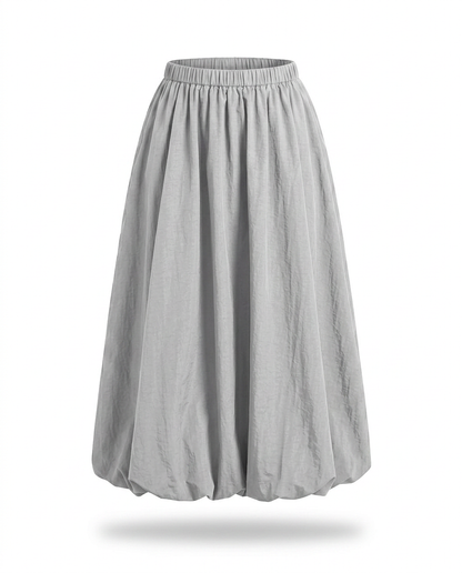 Radiant A-Line Polyester Maxi Skirt