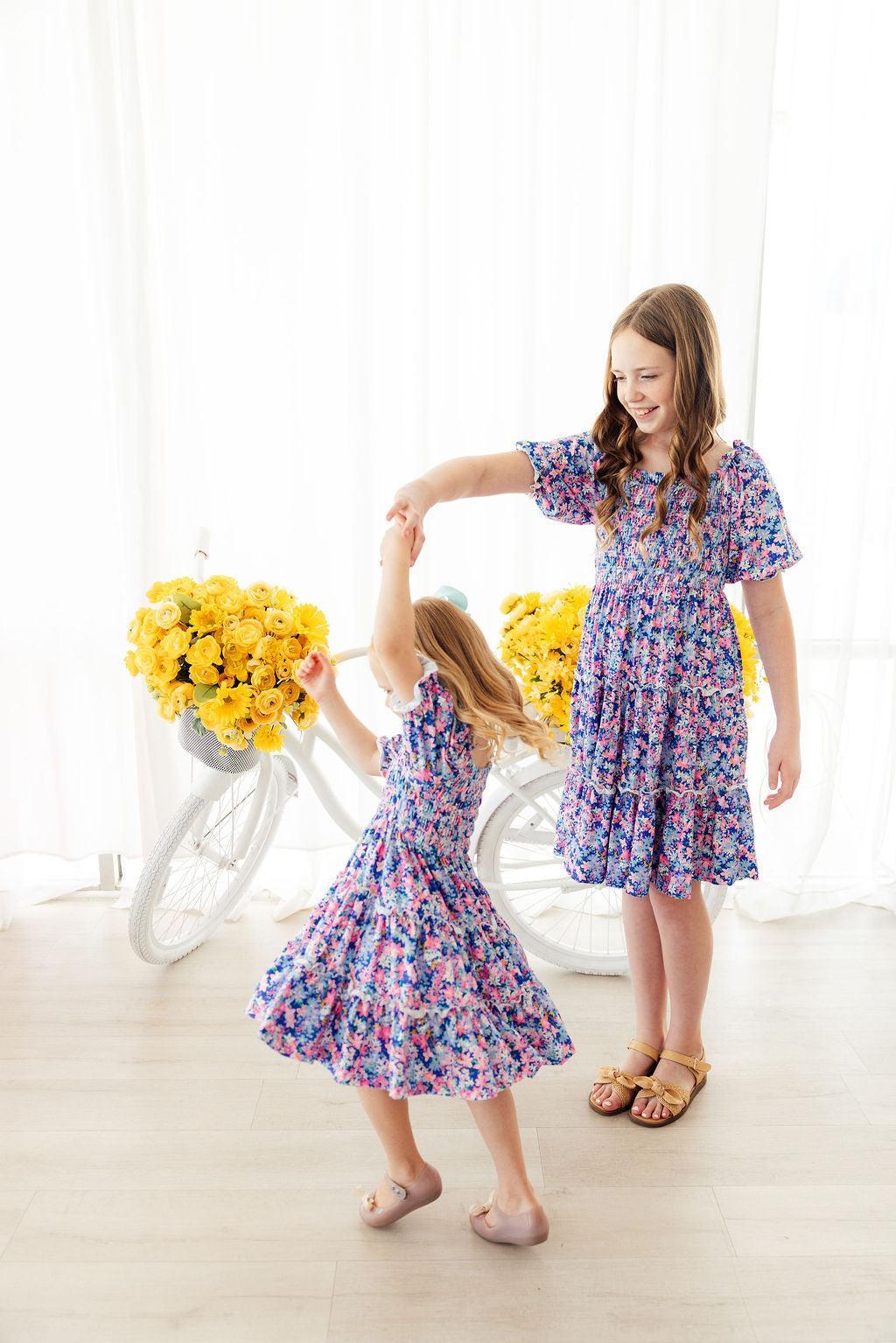 Darling Daisies Smocked Ruffle Dress